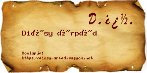 Diósy Árpád névjegykártya